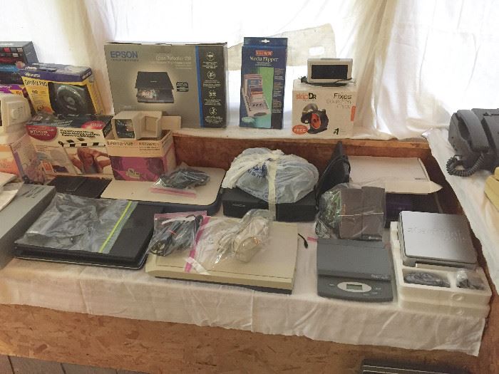 Electronics for everyone... postal scales, dvd, vhs, X-Box, Scanners, Laptops and much more!  Supplies and Accessories.