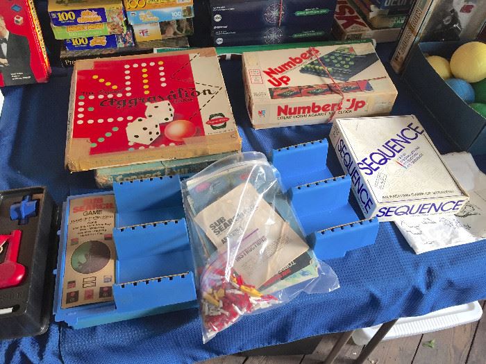 Vintage Games like Sequence, Connect Four, Submarine, Numbers Up, Aggravation, Hang Man, Six Million Dollar Man, Bionic Crisis and so much more!