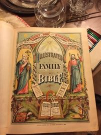 Color plate from 1883 Holy Bible.  It's beautiful large and not written in.