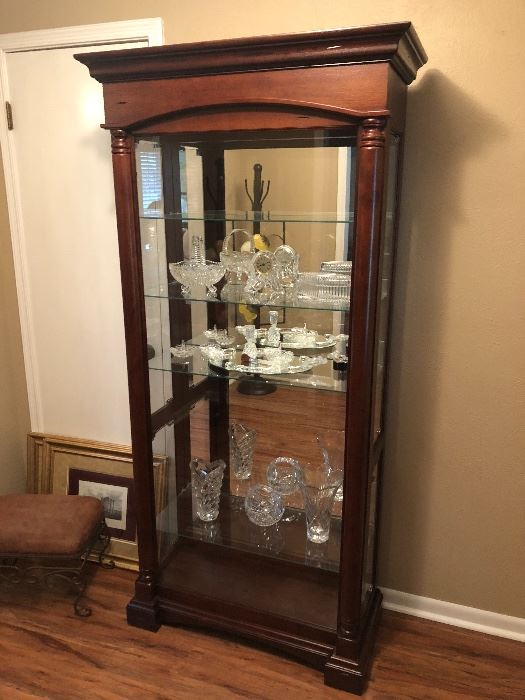 Very nice lighted curio cabinet