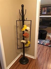 Hat Rack and metal wall art