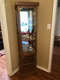 Lighted narrow curio