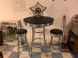 Nice retro bar height bistro set