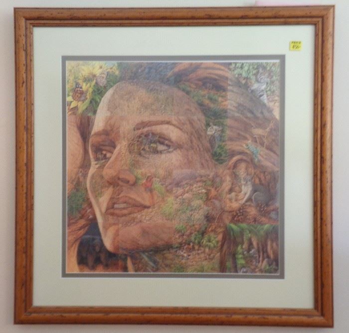 Bev Doolittle Artwork - "The Earth is My Mother" Pencil signed by the Artist.