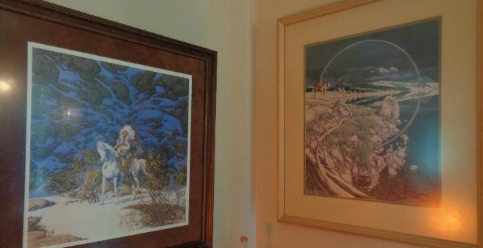 Bev Doolittle - On left is "The Sentinel" & on right is "Eagle Heart". Both are pencil signed on print.