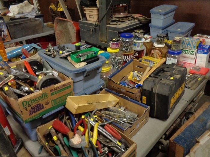Tons of Craftsman,  Snap-On, Master Mechanic & other tools - sockets, drivers, open & closed ends, screwdrivers, pliers etc, etc, etc