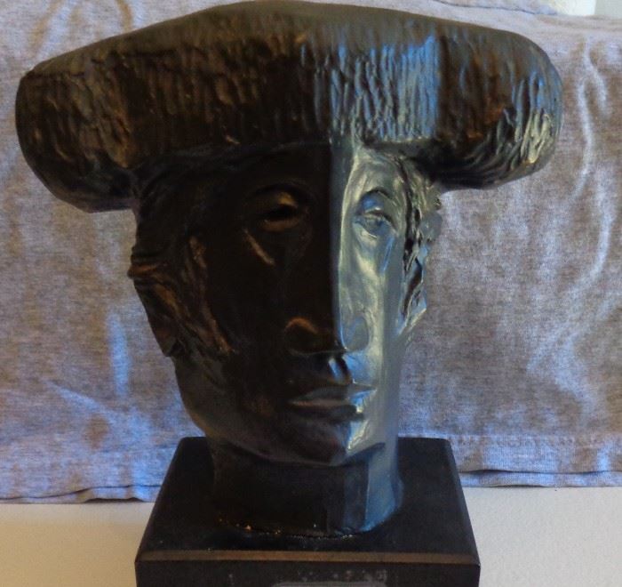 Alvar Sunol Bronze Head Sculpture