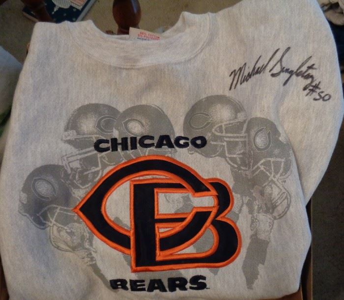 Mike Singletary Autographed Bears Sweatshirt -Authentic