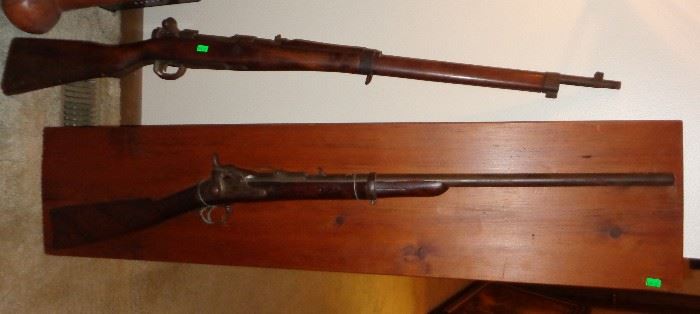 2 U.S. Springfield Rifles circa 1863 & 1908 Sold As Is
