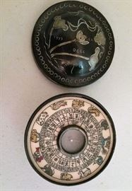 Japanese Globe Compass, Calendar-Bronze & Brass