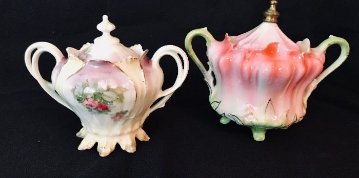 [right] RS Germany Porcelain (1910-1942) @ $26 [left] Sugar bowl with handles @ $18.