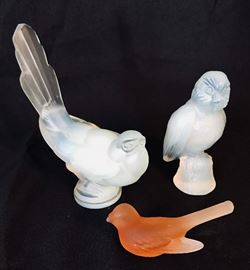 French Sabino glass opalescent figurines.
