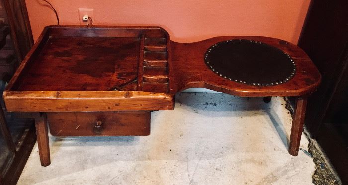 Antique cobbler's bench. (Old shoe shine bench. :)) $325