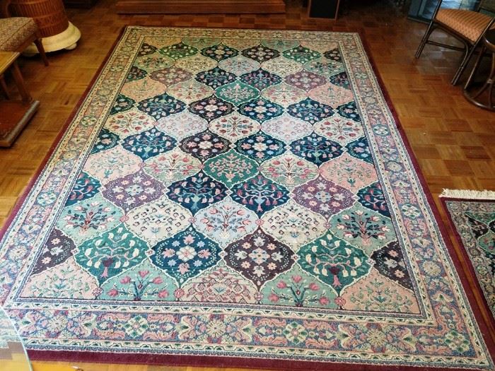 8' x 11' Cathedral Plum Area Rug:    http://www.ctonlineauctions.com/detail.asp?id=736245