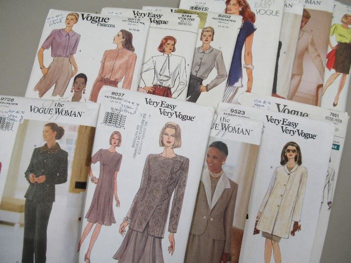 So MANY Vogue Sewing Patterns