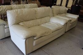 3 Piece Leather Sofa Set.  Sofa,  Loveseat & Chair.