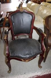 Antique French Chair with Gilt Bronze Mounts