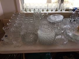 Over 80 pieces of Fostoria American
Some pieces still available