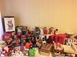 Lots of vintage Christmas and collection of Santas. Some available