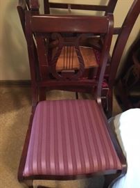 5 lyre back side chairs, 1 lyre back armchair - goes with large DF table Available