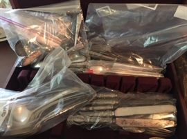 Misc. silverplate place settings and serving pieces. Some available 