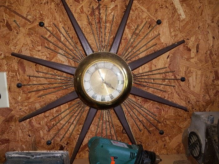 Vintage  Mid Century wall clock by United