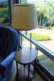 Side table with lamp