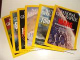 National Geographic magazines.