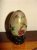 Decorative eglomise egg.
