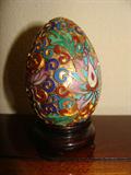 Decorative eglomise egg.