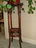 Wood plant stand.
