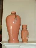 Decorative coral vases.