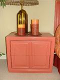 Painted bedroom set with 2 nightstands, dresser, chest of drawers, headboard and bookshelf.