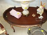 Antique oval coffee table.