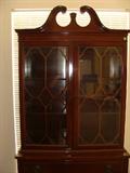 Antique wood china cabinet.