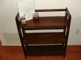 Wood end display table.