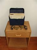 Wood end table.