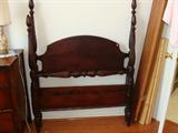 Twin wood bed frame.