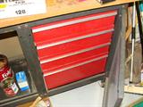 Work bench with tools.