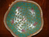 100 year old orange glazed Chinese plate