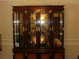 Q.C. rosewood with burled cabinets china cabinet. (Made in Taiwan)