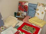 Linens and fabric.