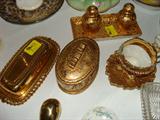 Gold painted china