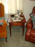Wood end table.