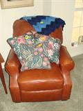 Berkline brown leather recliner.