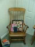 Wood rocking chair.