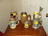 Beer stein collection.