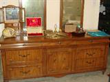 Dresser with double mirrors.