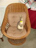 Wicker chair.
