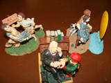 NORMAN ROCKWELL FIGURINES- "Puppy Love", "Doctors Doll", "No Swimming". Saturday Evening Post Covers. 1998 The Curtis Publishing Company-Dave Grossman Creations.  The figurines measures approximately 3 inches tall and 3 inches wide across the bottom.